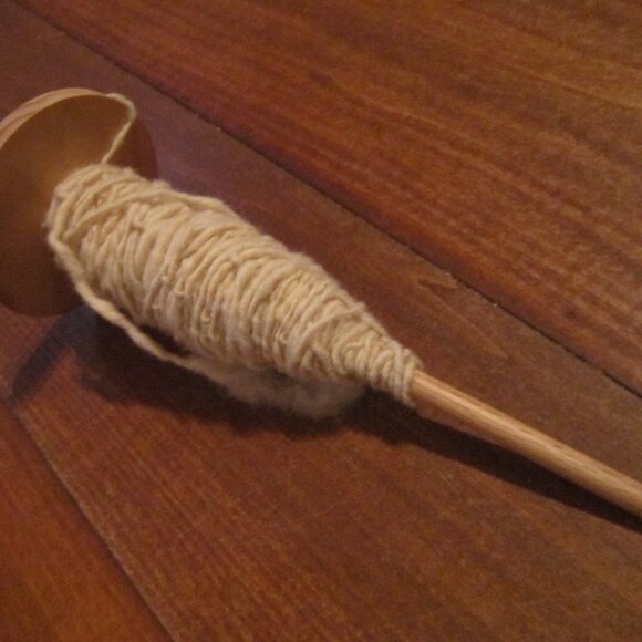 Solid Wood Drop Spindle, Unfinished, 12.5 Inches Long for Yarn Making Spinning - Picture 4 of 4